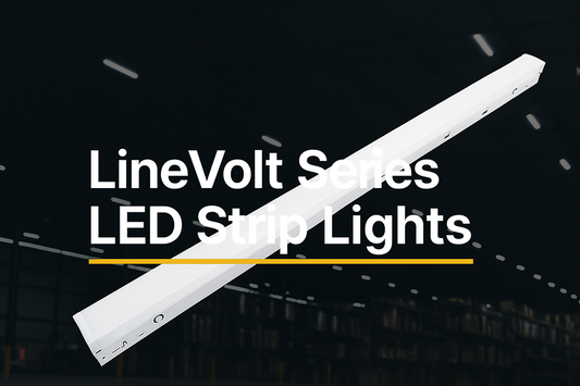 Cover image for LineVolt Series LED Strip Lights guide with dark overlay and yellow underline title