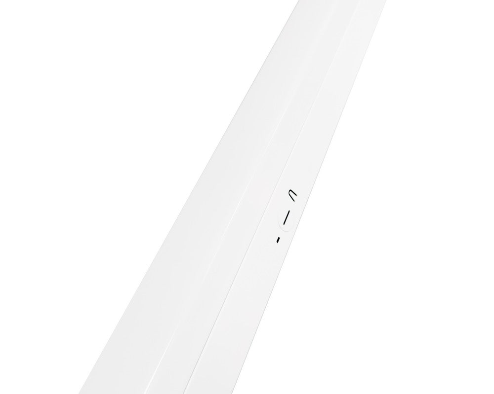 Side view of 8-Foot NCLTG LineVolt Series LED Strip Light showing the lens profile and knockout point for flexible mounting options