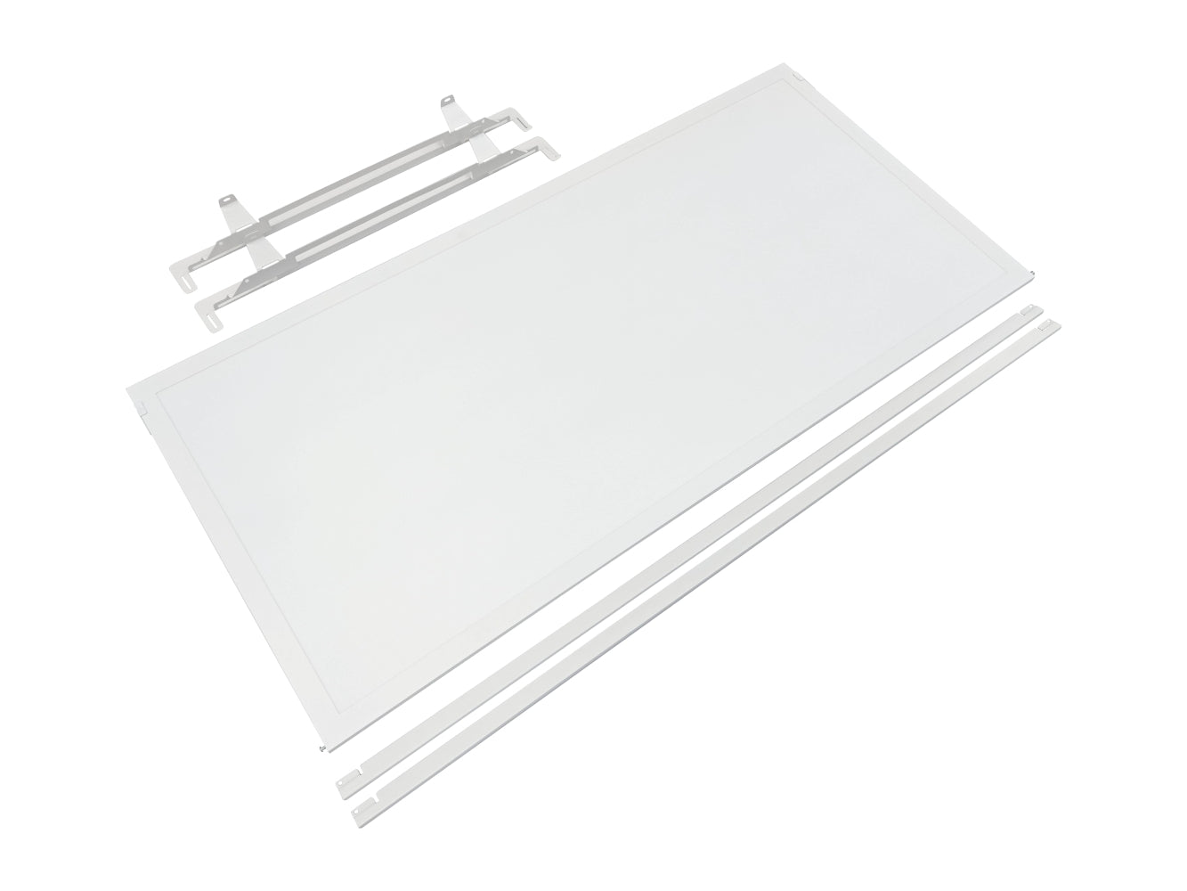NCLTG LumaFit Series 2x4 LED Panel Light Retrofit Kit displaying all included components for installation