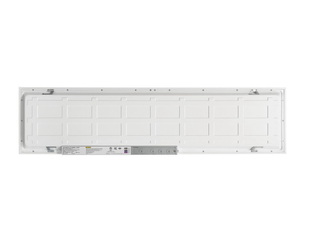 Back view of NCLTG SkyLine Series 1x4 LED Panel Light showing durable housing and integrated driver compartment for easy installation