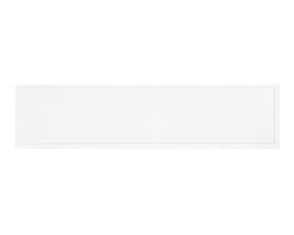Front view of NCLTG SkyLine Series 1x4 LED Panel Light showcasing slim rectangular design and frosted lens for uniform commercial ceiling lighting
