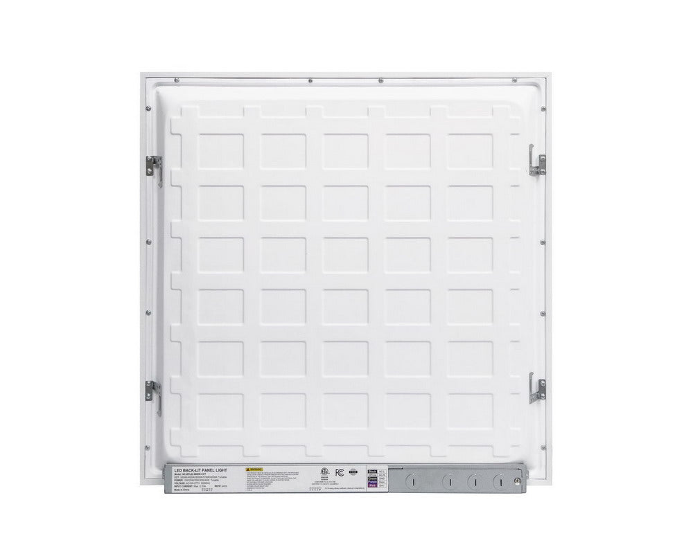 Back view of NCLTG SkyLine Series 2x2 LED Panel Light showing sturdy housing and integrated driver design for easy installation