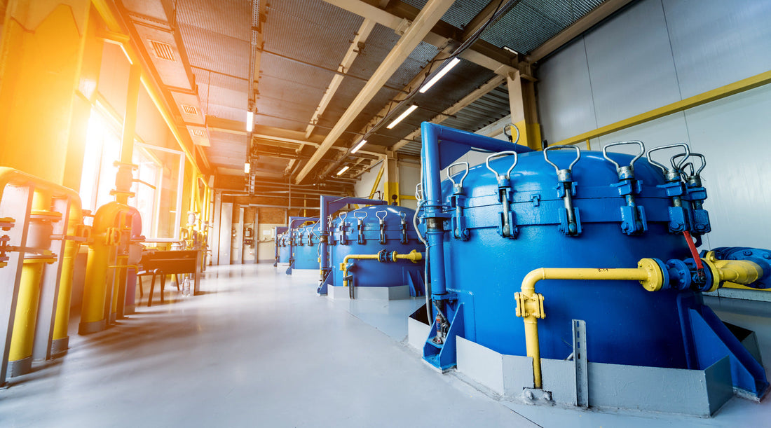 Energy-efficient LED lighting installed in a large industrial warehouse, illuminating high ceilings and commercial workspaces.