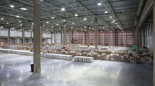 LED UFO High Bay Light installed in a large warehouse
