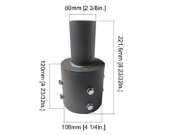4" Round Pole Mount with 2 3/8" O.D. Tenon for Area, Street, and Parking Lot Lights