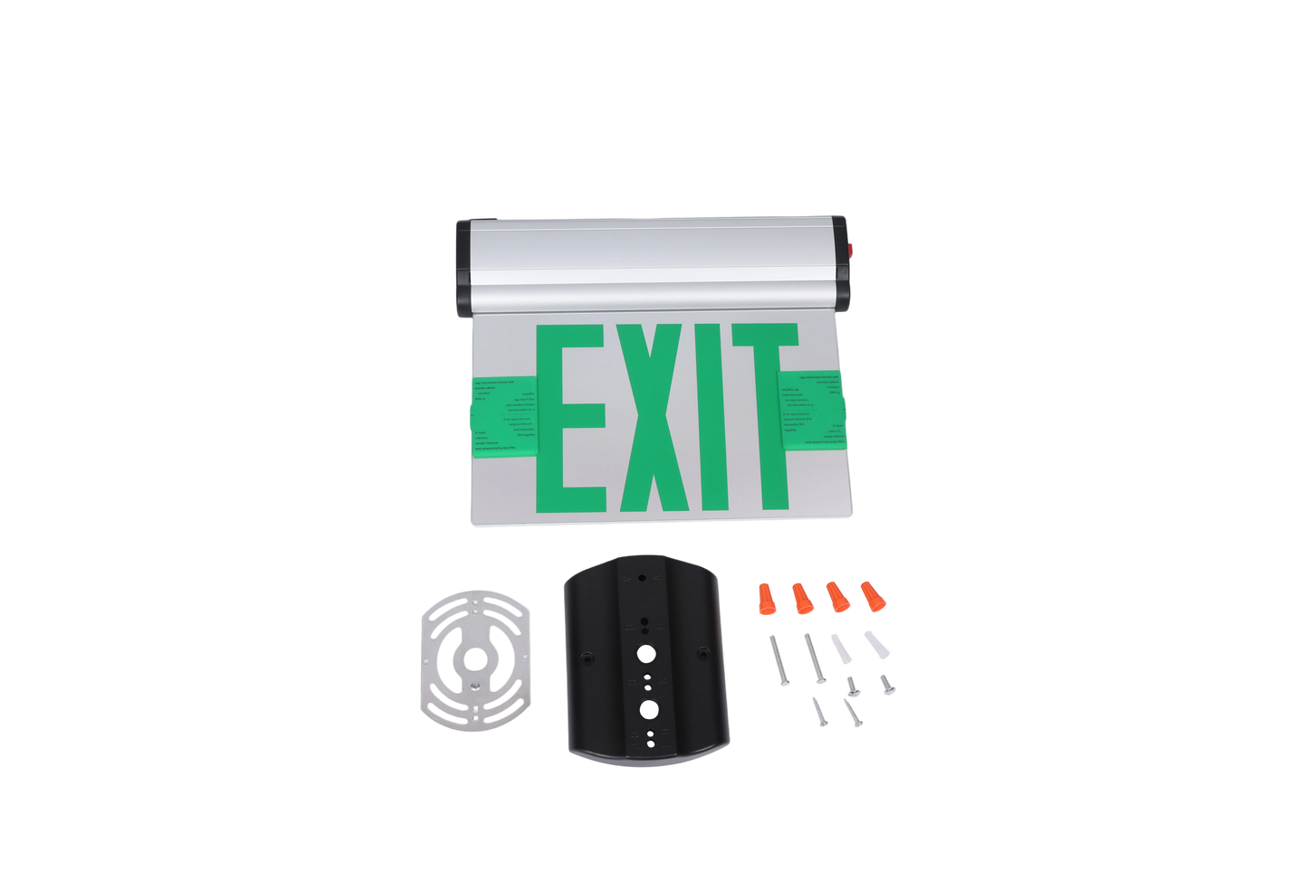 NC-EXAL02-2MG LED Green Edge-Lit Adjustable Exit Sign