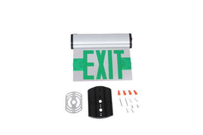 NC-EXAL02-2MG LED Green Edge-Lit Adjustable Exit Sign