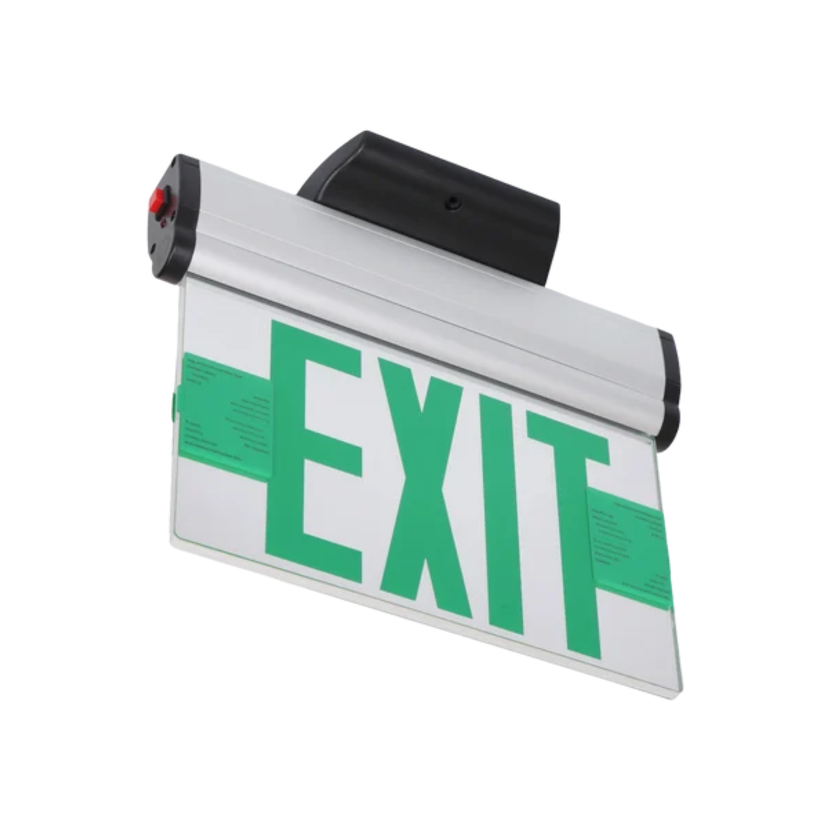NC-EXAL02-2MG LED Green Edge-Lit Adjustable Exit Sign