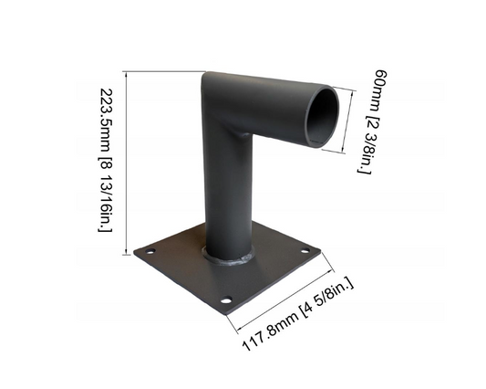 TenonPro 90° Wall Mount Bracket with 2-3/8” O.D. Tenon
