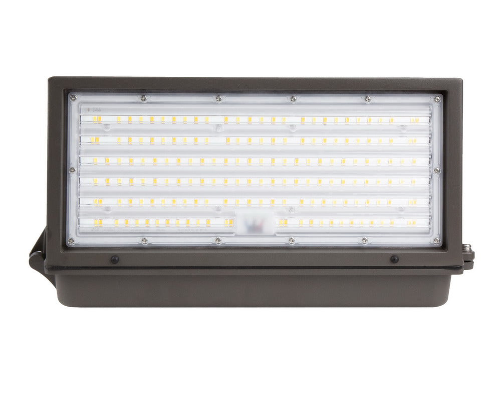 Bottom view of the NCLTG DarkShield Series LED Full Cutoff Wall Pack Light highlighting the lens design