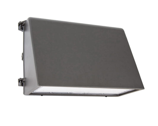 Front view of the NCLTG DarkShield Series LED Full Cutoff Wall Pack Light showcasing its sleek full cutoff design and glass lens for optimal light distribution