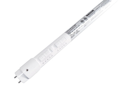 NCLTG Linear5 Series 4-Foot T8 LED Tube detailed view showing wattage and CCT selectable switches