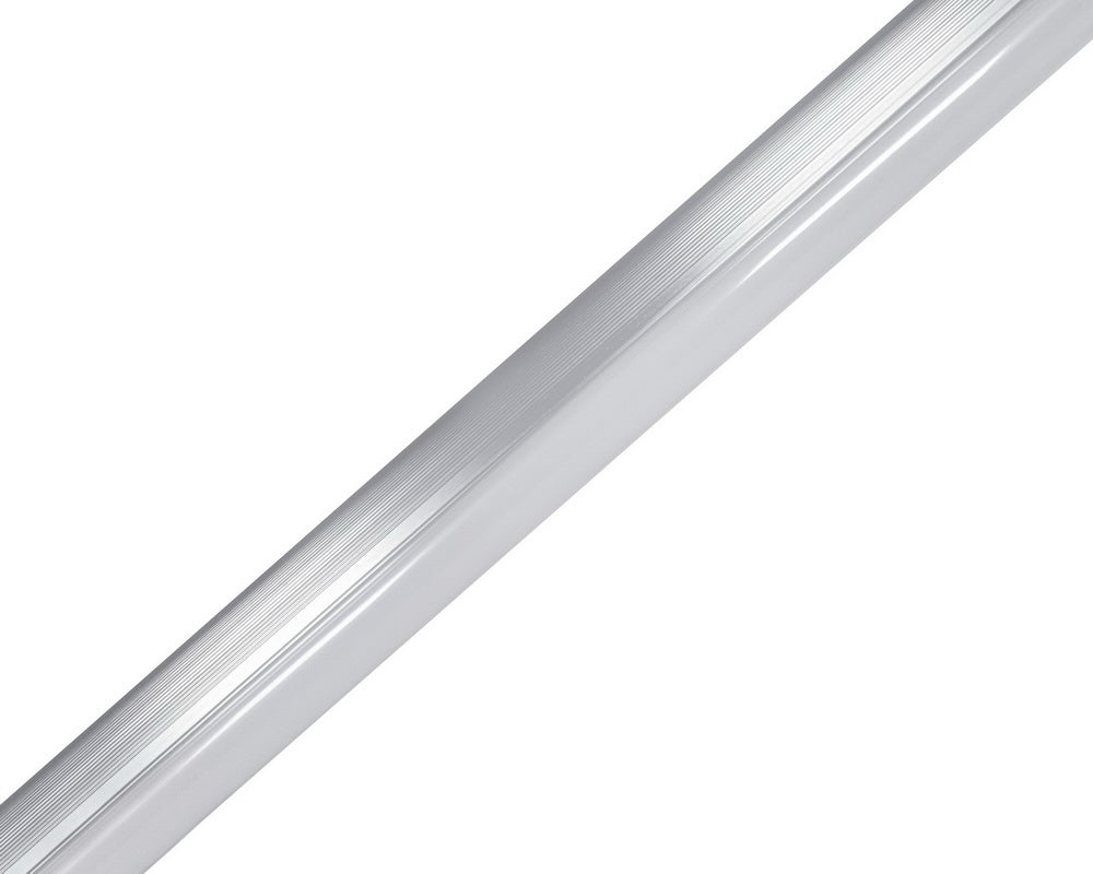 Detailed view of the NCLTG Linear5 Series 8-Foot T8 LED Tube lens showing the durable plastic construction and precision-engineered design for optimal light distribution
