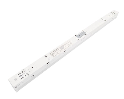 Back view of 8-Foot NCLTG LineVolt Series LED Strip Light showing multiple knockouts and mounting points for versatile installation options