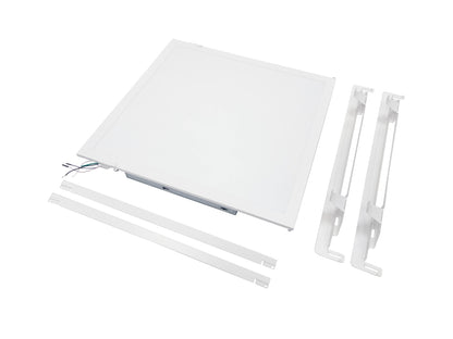 NCLTG LumaFit Series 2x2 LED Panel Light Retrofit Kit laid out with all included components for easy installation