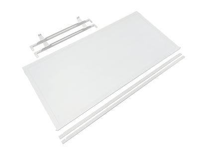 NCLTG LumaFit Series 2x4 LED Panel Light Retrofit Kit displaying all included components for installation