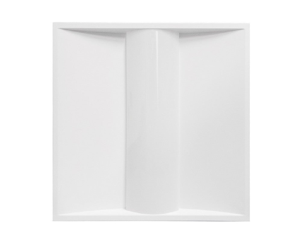 Front view of NCLTG PrismLay Series 2x2 LED Troffer Light showing low-profile design and frosted lens for uniform commercial ceiling illumination