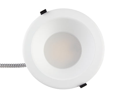NCLTG RecessEdge Series 8-inch LED commercial downlight front view displaying the wide recessed trim and integrated high-efficiency LED design