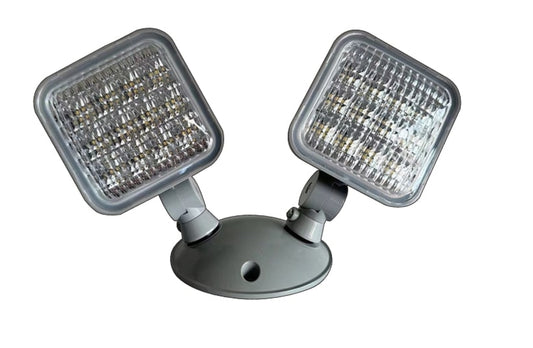 NCLTG Sentinel Series LED Dual Emergency Remote Head with two adjustable LED lamps for expanded emergency lighting coverage