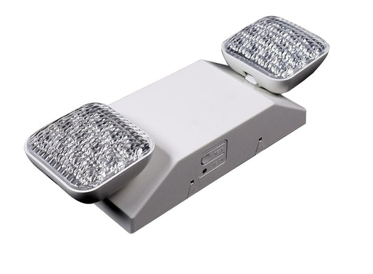 NCLTG Sentinel Series LED Remote Capable Dual Head Emergency Light with adjustable LED heads and support for additional remote fixtures